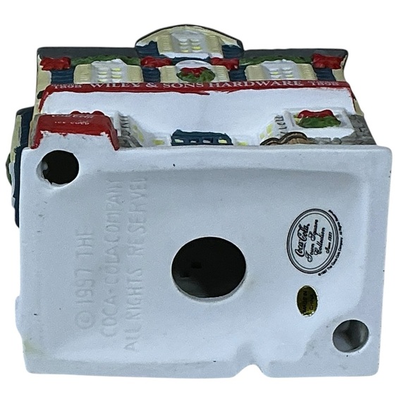 Vintage Coca Cola 1997 Town Square Village House Light Up Wiley Sons Hardware - Picture 14 of 16